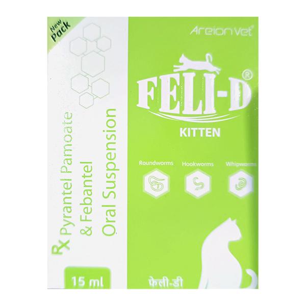 Feli D Kitten (Vet) Oral Suspension 15ml Price, Uses, Side effects ...