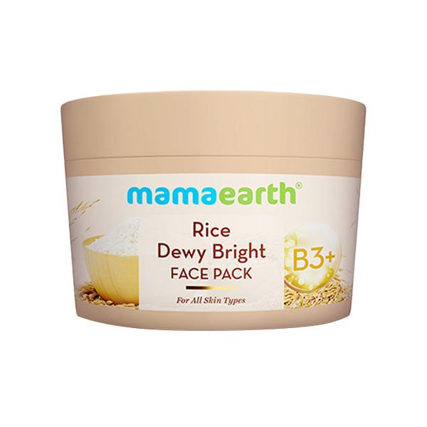 Mamaearth Rice Dewy Bright Face Pack with Rice Water & Niacinamide for ...