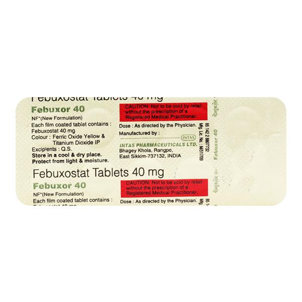 febuxor 40mg tablet
