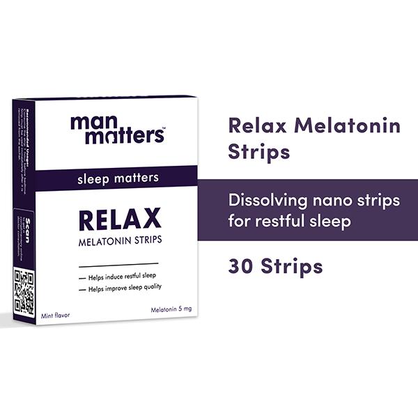 Buy Man Matters Relax Melatonin Strips For Deep, Improved & Quality ...