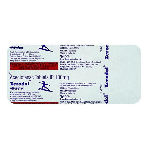 zerodol 100mg tablet