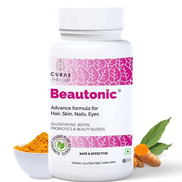 Buy Curae Health Beautonic Hair Skin Nails Eyes Tablets 60's Online at ...