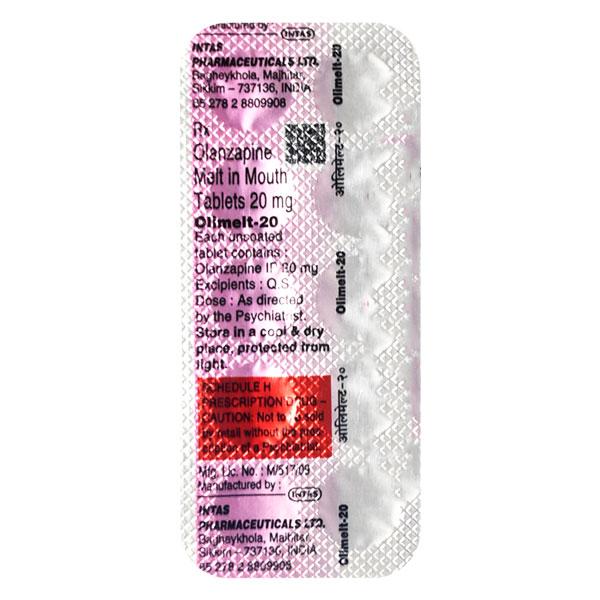 Olimelt 20mg Tablet 10'S Price, Uses, Side effects, Substitutes | Netmeds
