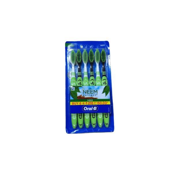 Oral B 123 with Neem Extract Toothbrush (Pack OF 6) 6 s Online at