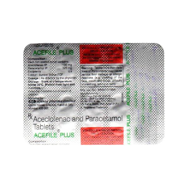 ACEFILE PLUS Tablet 10's Price, Uses, Side effects, Substitutes | Netmeds