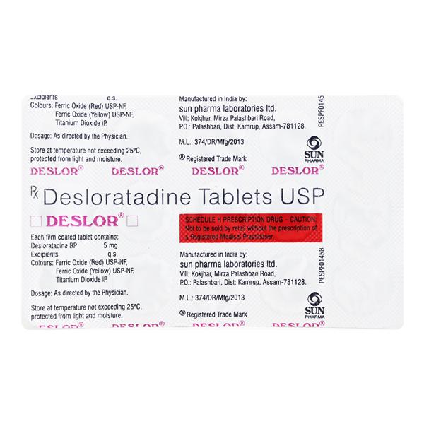 deslor 5mg tablets