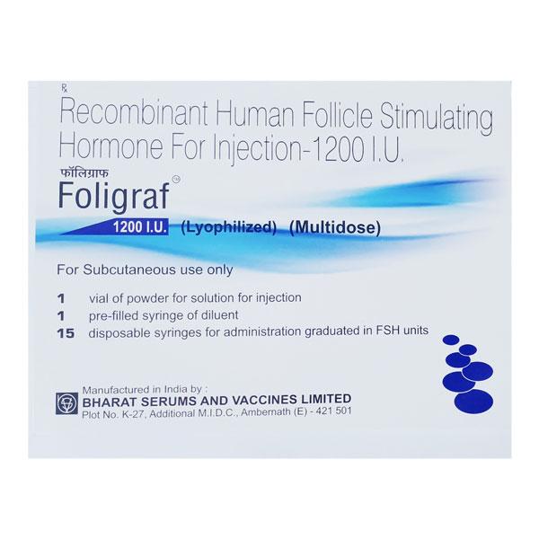Foligraf 1200IU Injection 1'S : Uses, Side Effects, Price | Netmeds