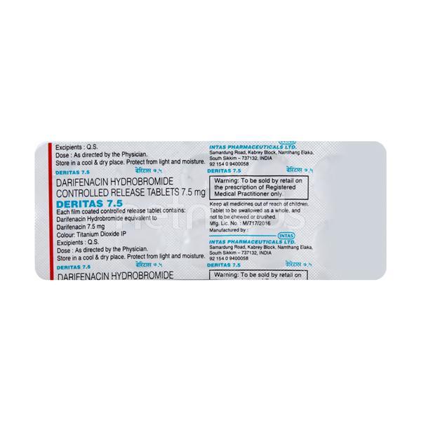 deritas 7.5mg tablets