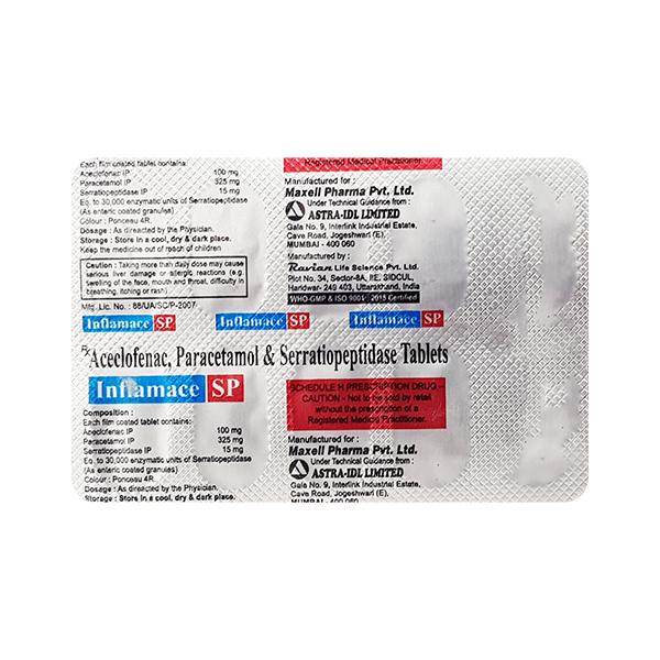 INFLAMACE SP Tablet 10's : Price, Uses, Side Effects | Netmeds