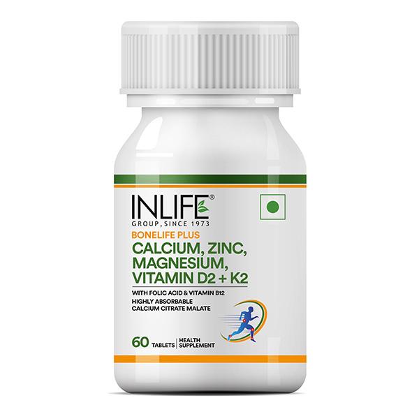 Inlife Calcium, Zinc, Magnesium, Vitamin D2 + K2 Tablet 60's
