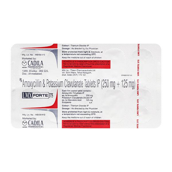 LMX Forte 250/125mg Tablet 10'S Price, Uses, Side effects, Substitutes ...