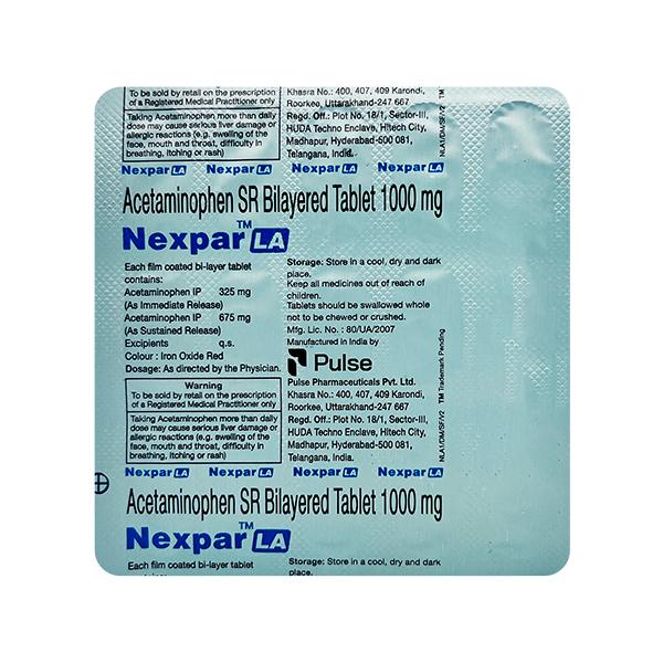 Buy NEXPAR LA Tablet 15's Online | Netmeds