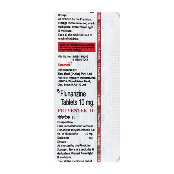 PREVENTEK 10mg Tablet 10's Price, Uses, Side effects, Substitutes | Netmeds