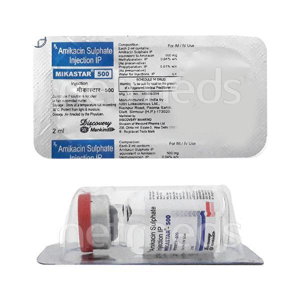 Mikastar 500mg Injection 2ml : Price, Uses, Side Effects | Netmeds