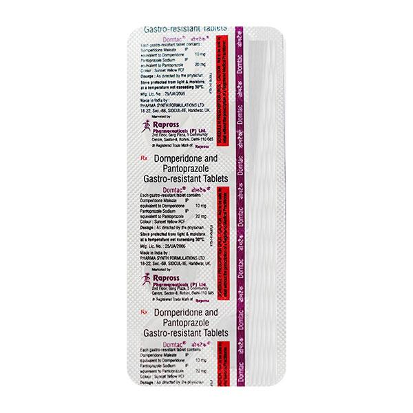 Buy DOMTAC 10/20mg Tablet 10's Online at Upto 25% OFF | Netmeds