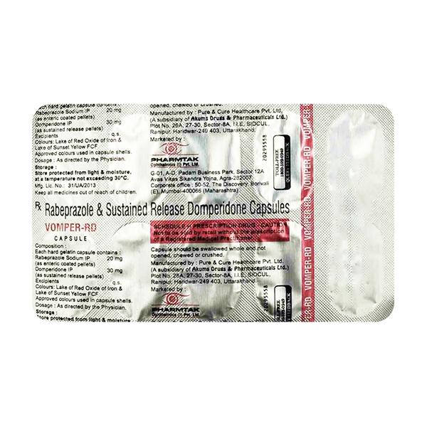 Vomper RD Capsule 10's Price, Uses, Side effects | Netmeds
