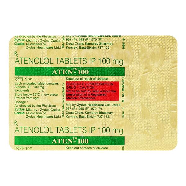 Aten 100mg Tablet 14'S : Price, Uses, Side Effects | Netmeds