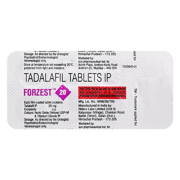forzest 20mg tablet