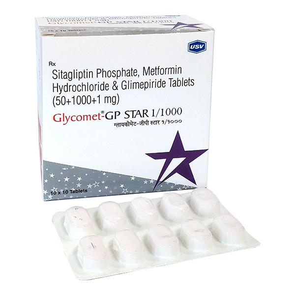 Glycomet Gp Star 1 Tablet 10's Price, Uses, Side effects | Netmeds