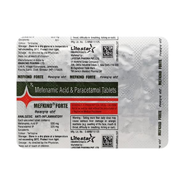 Mefkind Forte Tablet 10'S Price, Uses, Side effects, Substitutes | Netmeds