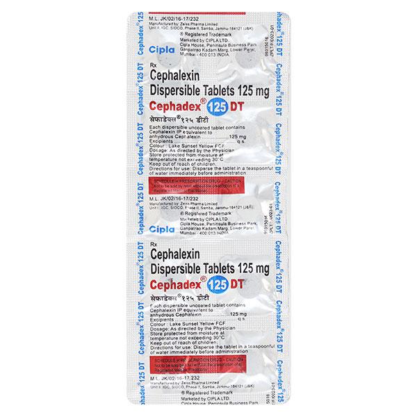 cephadex dt 125mg tablet
