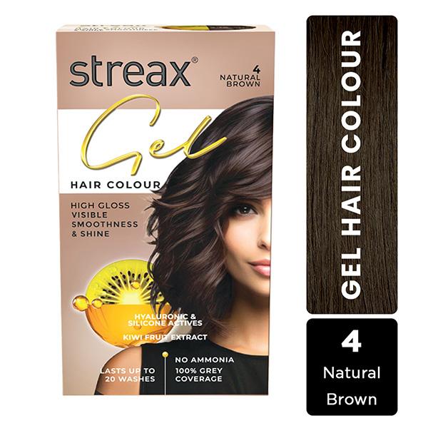 Buy Streax Gel Hair Colour for women, Natural Brown 4, No ammonia hair ...