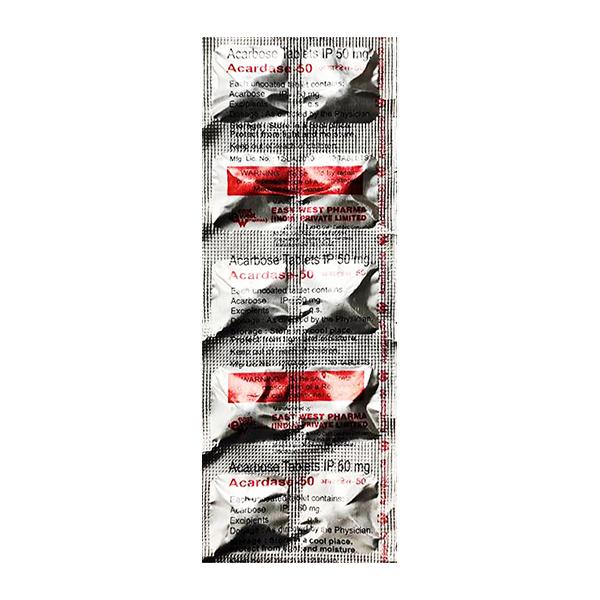 acardase 50mg tablet