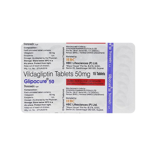 glipacure 50mg tablet