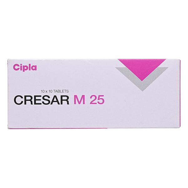 CRESAR M 25 Tablet 10's Price, Uses, Side effects, Substitutes | Netmeds