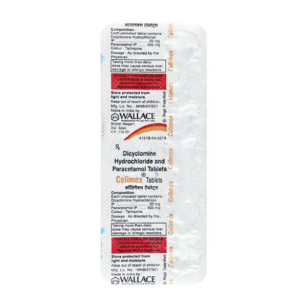 Colimex Tablet 10'S Price, Uses, Side effects, Substitutes | Netmeds