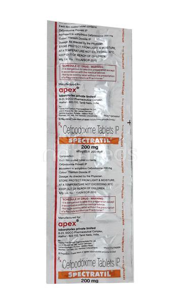 Spectratil 200mg Tablet 10'S : Price, Uses, Side Effects | Netmeds