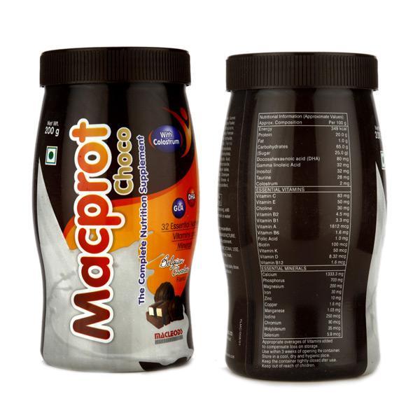 Macprot Choco Powder 200gm : Price, Uses, Side Effects | Netmeds