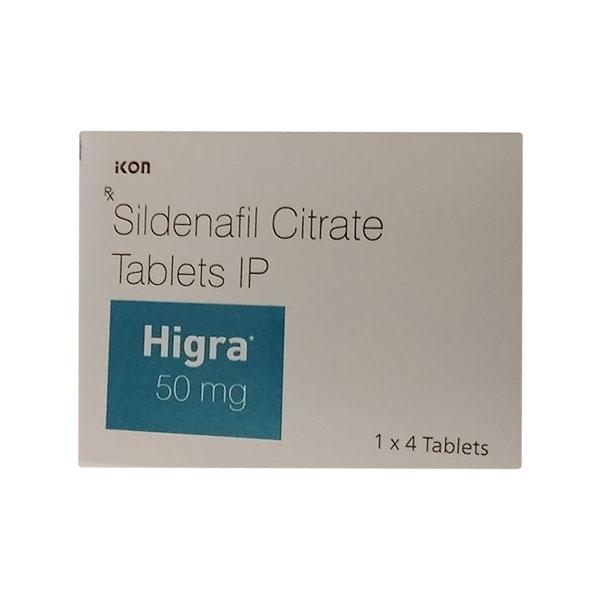 HIGRA 50mg Tablet 4's Price, Uses, Side effects, Substitutes | Netmeds
