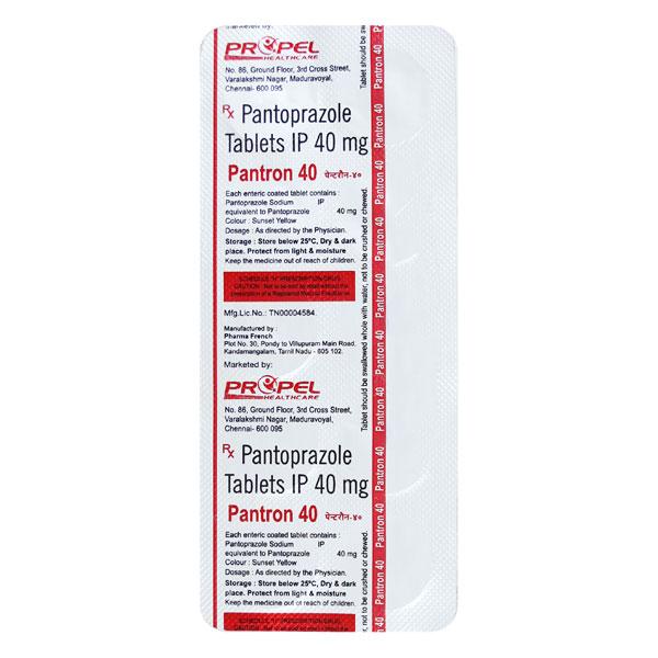 Buy Pantron 40mg Tablet 10'S Online at Upto 25% OFF | Netmeds