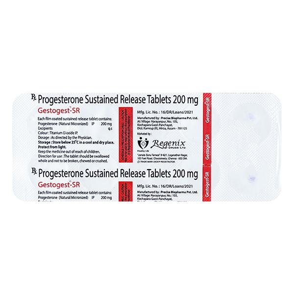 GESTOGEST SR 200 Tablet 10's Price, Uses, Side effects, Substitutes ...