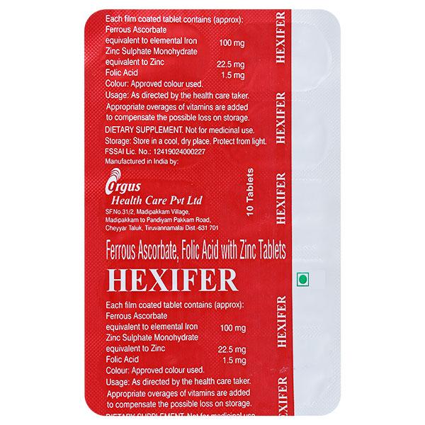 HEXIFER Tablet 10's Price, Uses, Side effects, Substitutes | Netmeds