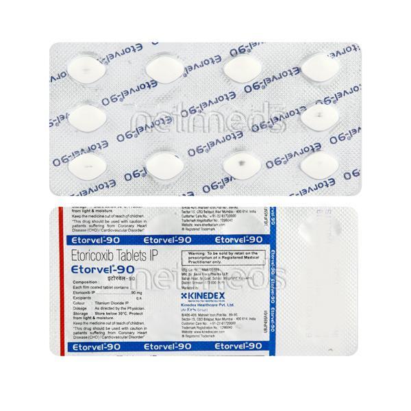 Buy Etorvel 90mg Tablet 10'S Online at Upto 25% OFF | Netmeds