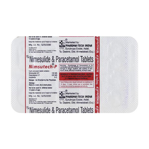 NIMSUTECH P Tablet 10's Price, Uses, Side effects, Substitutes | Netmeds