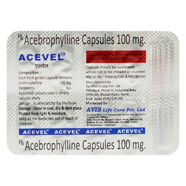Buy ACEVEL 100mg Capsule 10's Online at Upto 25% OFF | Netmeds