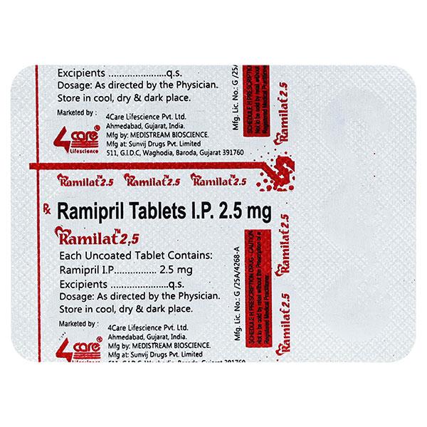 RAMILAT 2.5mg Tablet 10's : Price, Uses, Side Effects | Netmeds