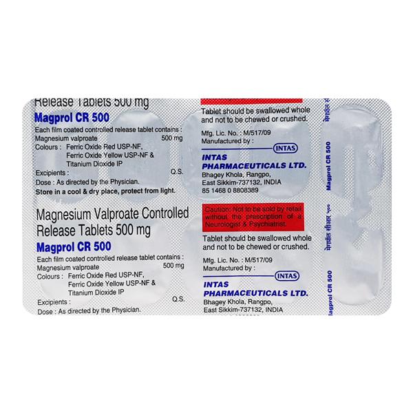 Magprol CR 500mg Tablet 10'S Price, Uses, Side effects, Substitutes ...