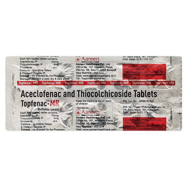 TOPFENAC MR Tablet 10's Price, Uses, Side effects, Substitutes | Netmeds