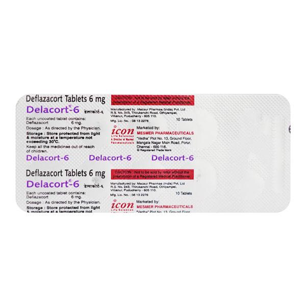 Delacort 6mg Tablet 10'S Price, Uses, Side effects, Substitutes | Netmeds