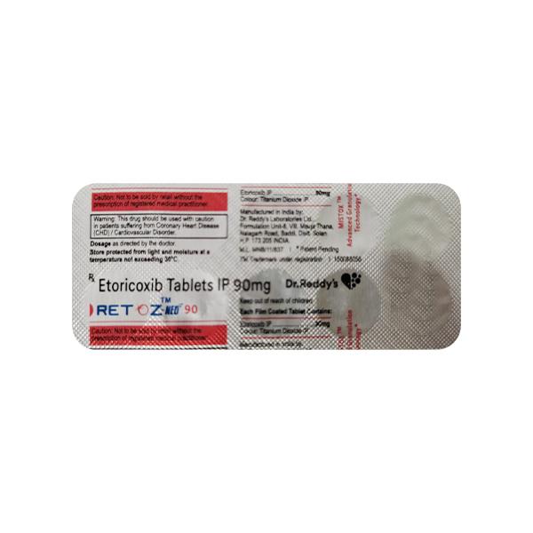 RETOZ NEO 90 Tablet 10's Price, Uses, Side effects, Substitutes | Netmeds