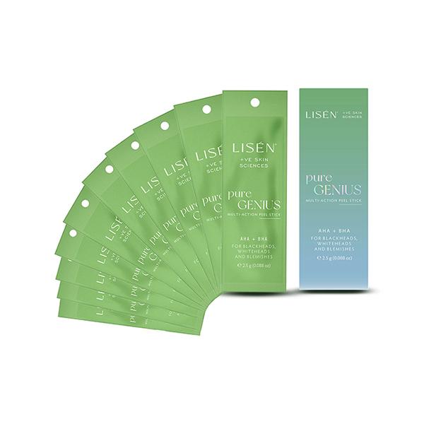 Buy LISEN Pure Genius Multi - Action Peel Stick, Pack of 10 with AHA ...
