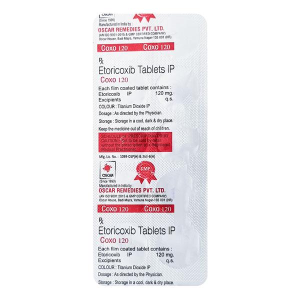 COXO 120 Tablet 10's Price, Uses, Side effects, Substitutes | Netmeds
