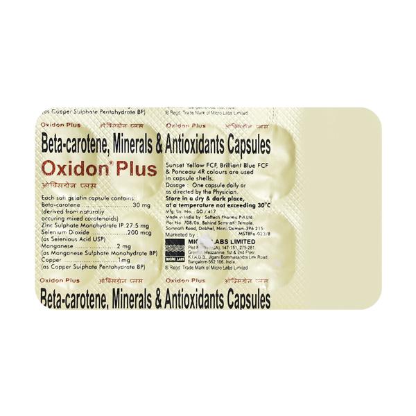 Oxidon Plus Capsule 10'S : Price, Uses, Side Effects | Netmeds
