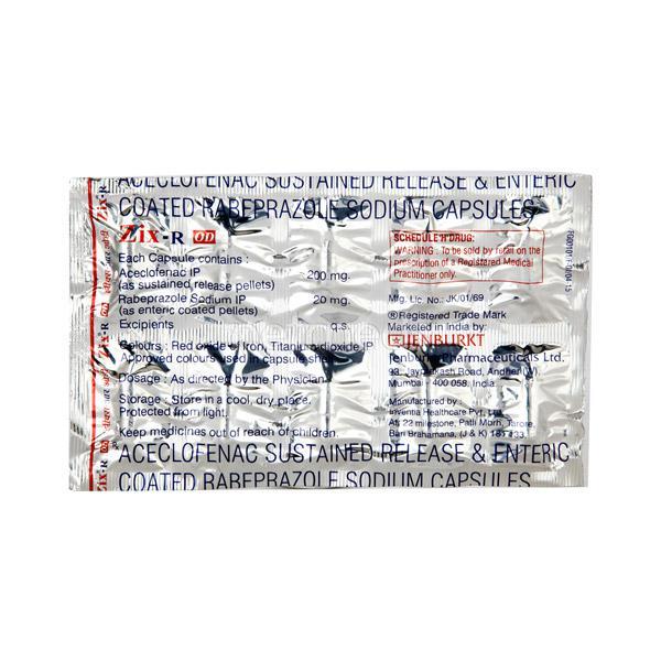 ZIX R OD Capsule 10'S Price, Uses, Side effects, Substitutes | Netmeds