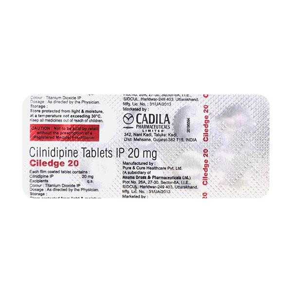 Ciledge 20mg Tablet 10'S Price, Uses, Side effects | Netmeds