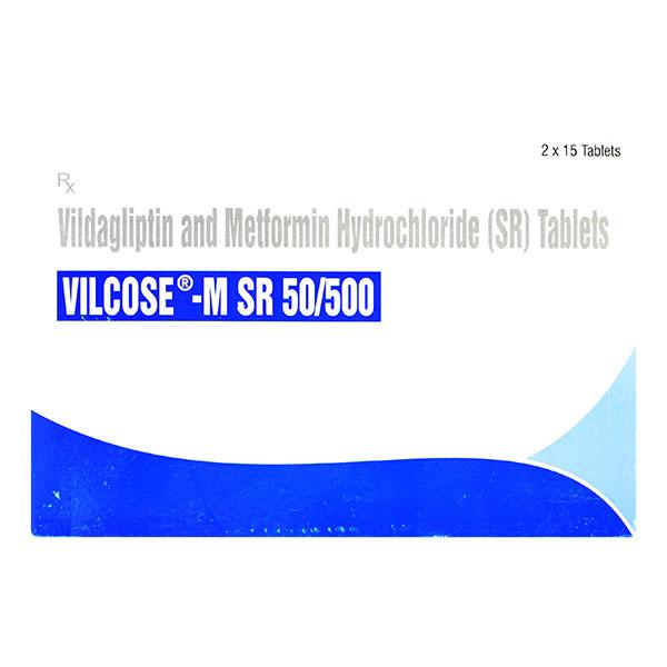 VILCOSE M SR 50/500 Tablet 15's : Price, Uses, Side Effects | Netmeds